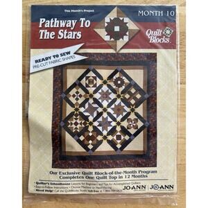 Joann 2001 Pathway To The Stars Quilt Block Kit Month 10 ROCKY PATH